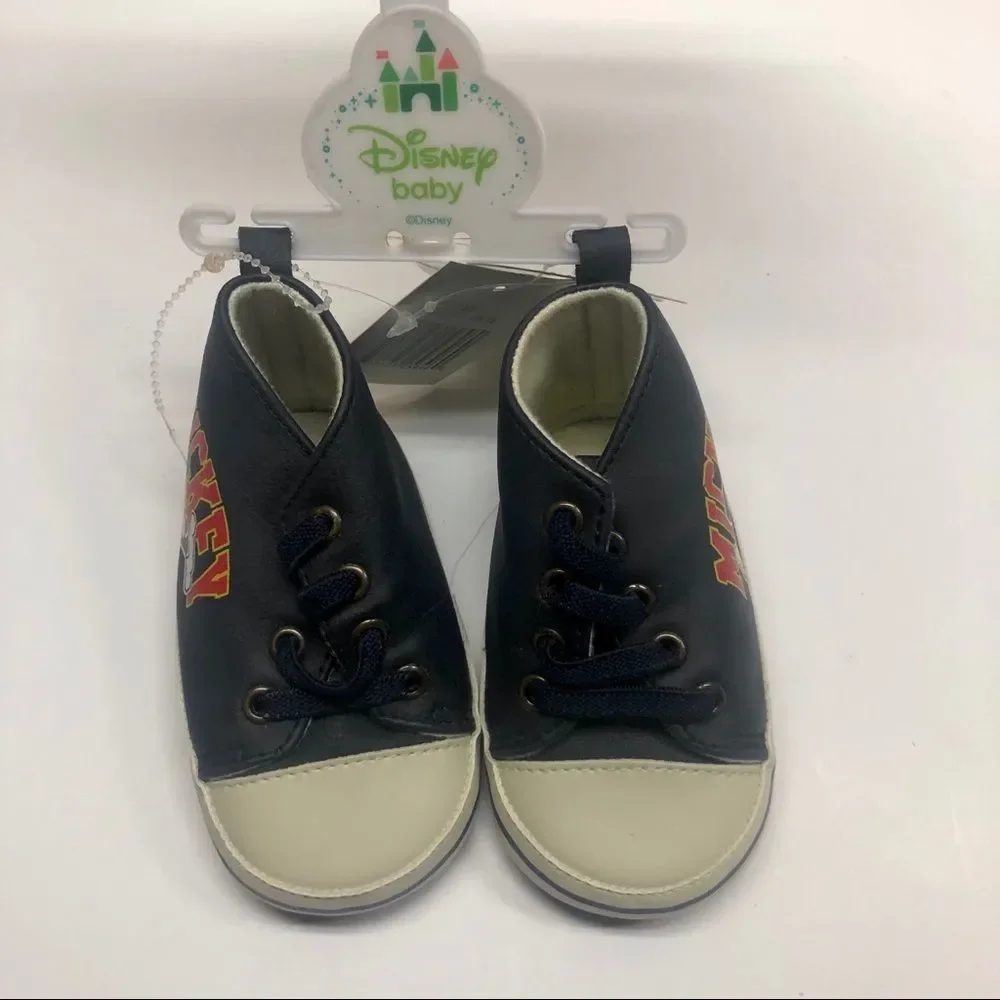 🔑5/$30 Disney Baby Infant Shoes Mickey Mouse NWT